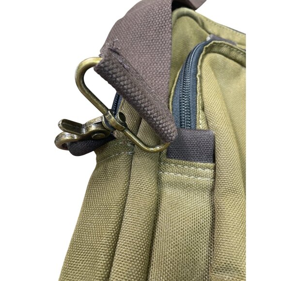 Jack Spade Green Canvas Messenger Laptop Bag With Multiple Compartments SKU 8995 - Picture 4 of 16